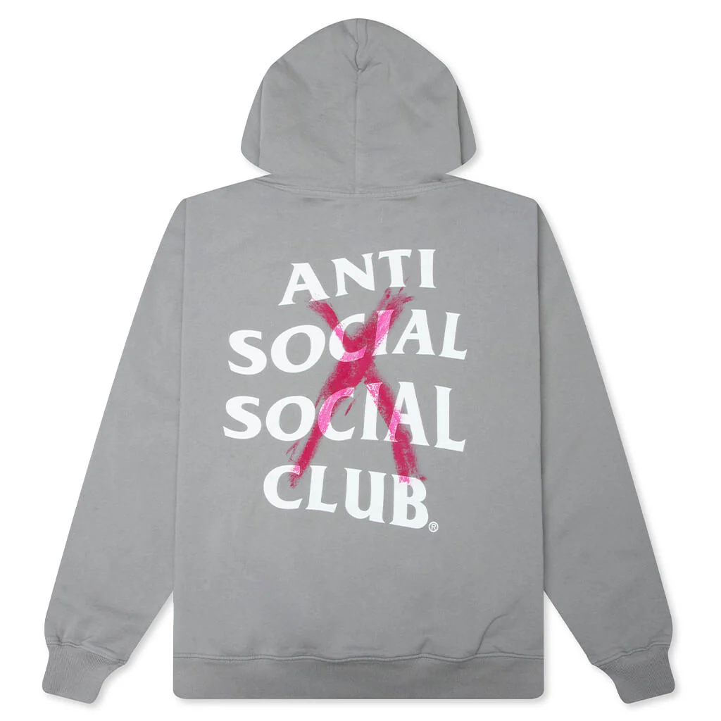 'Cancelled' Hand Painted Hoodie - Grey - Image 2