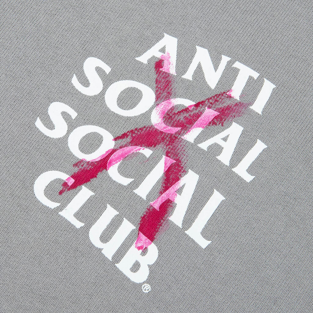 'Cancelled' Hand Painted Hoodie - Grey - Image 3