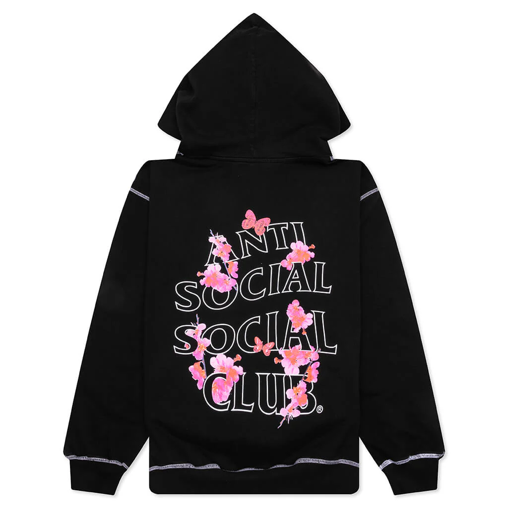 Contrast Stitch Hoodie - Black - Image 2
