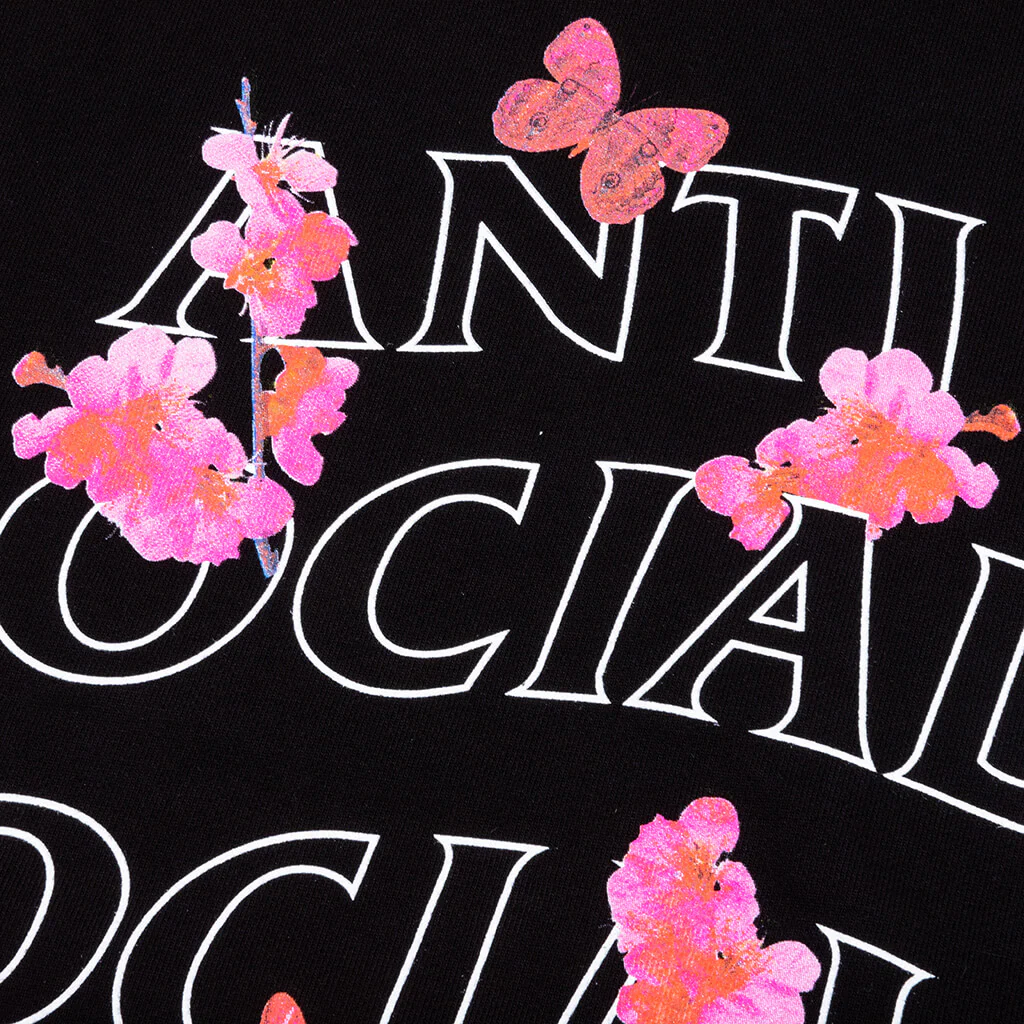 Contrast Stitch Hoodie - Black - Image 3