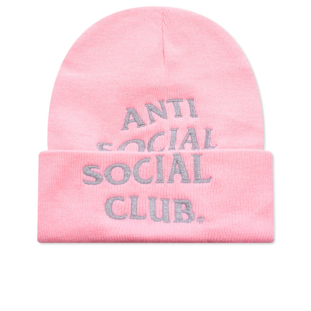 Embroidered Beanie - Pink