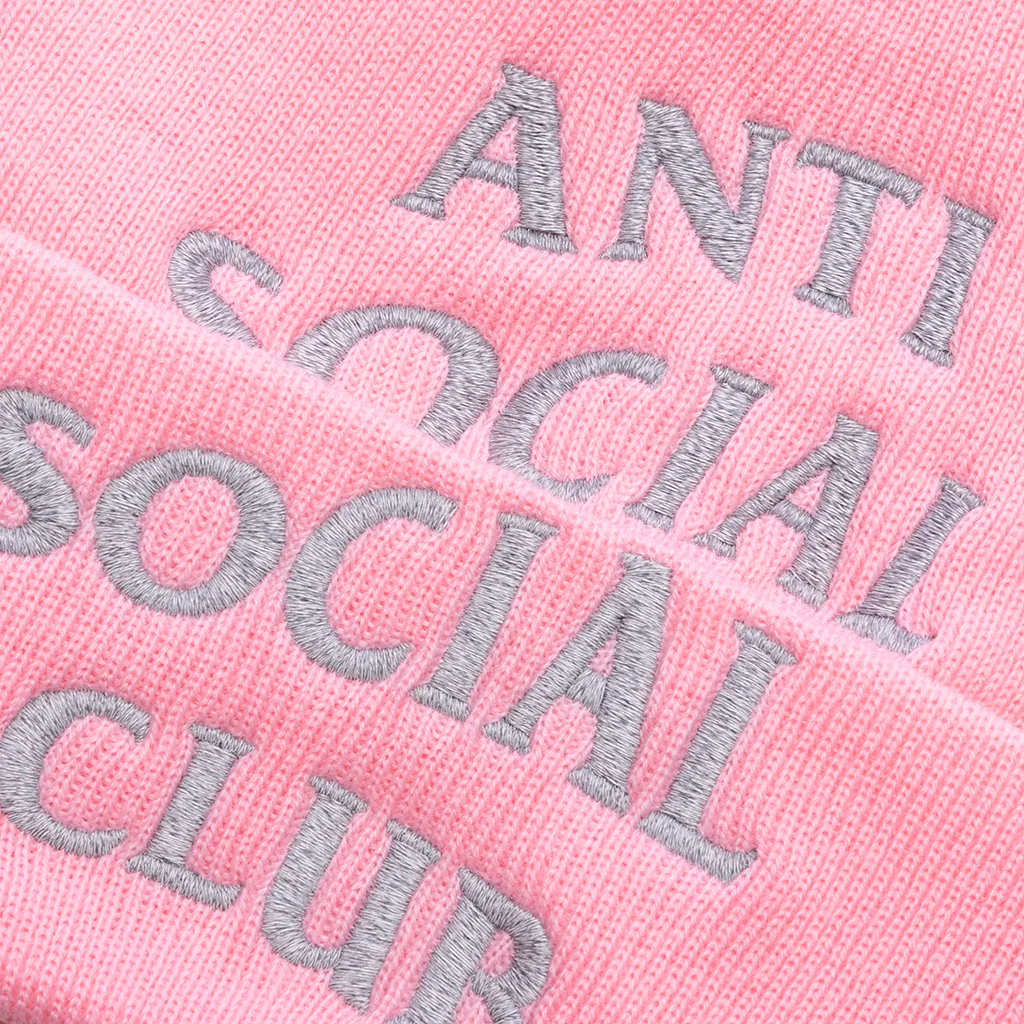 Embroidered Beanie - Pink - Image 2