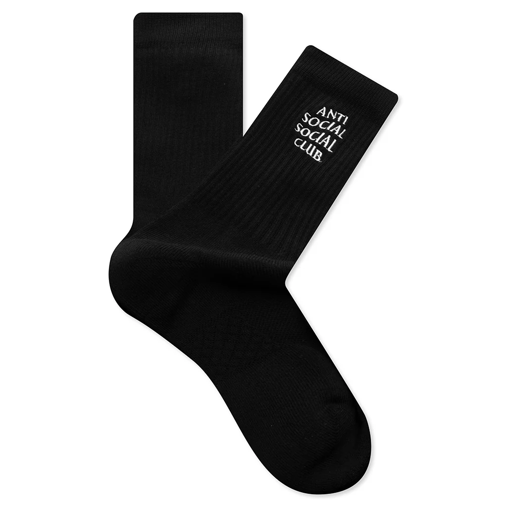 Embroidered Socks - Black