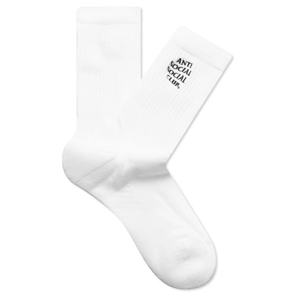 Embroidered Socks - White