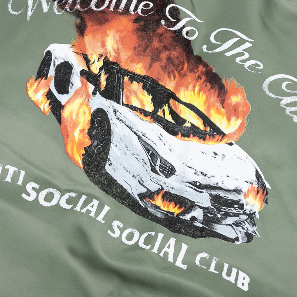 Welcome To The Club Ma-1 Jacket - Olive - Image 5