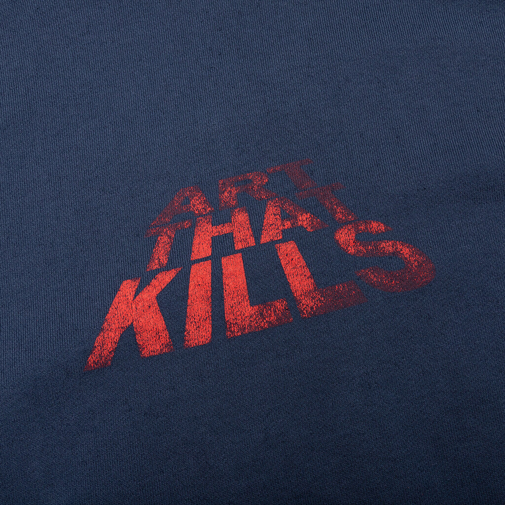 ATK Stacked Logo Hoodie - Navy - Image 4