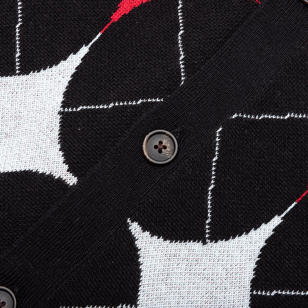 Arglye Knit Cardigan - Black - Image 4