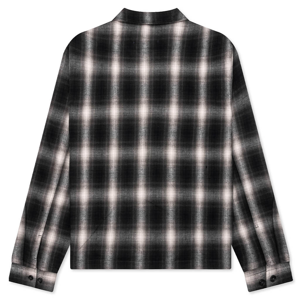 Brushed Flannel Shirt Jacket - Green Multi - Image 2