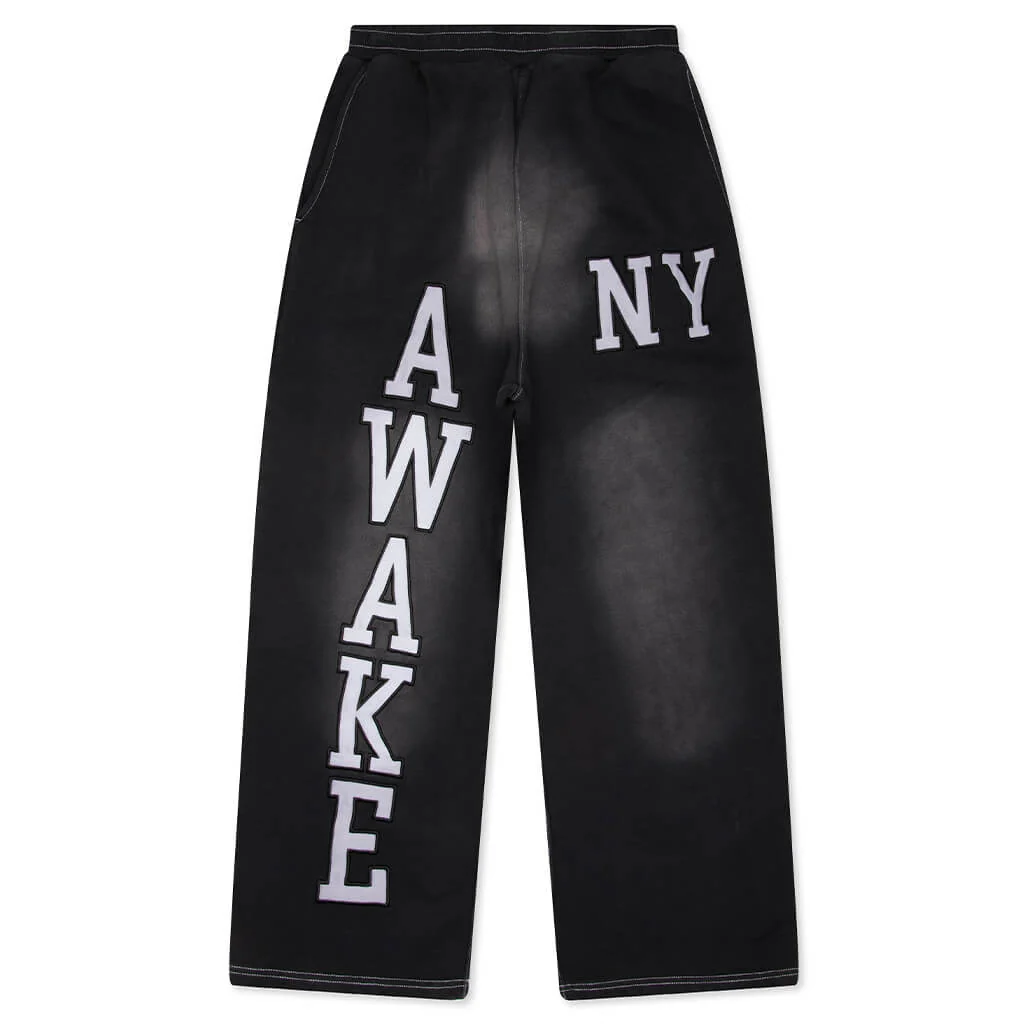 Collegiate Open Hem Sweatpant - Black