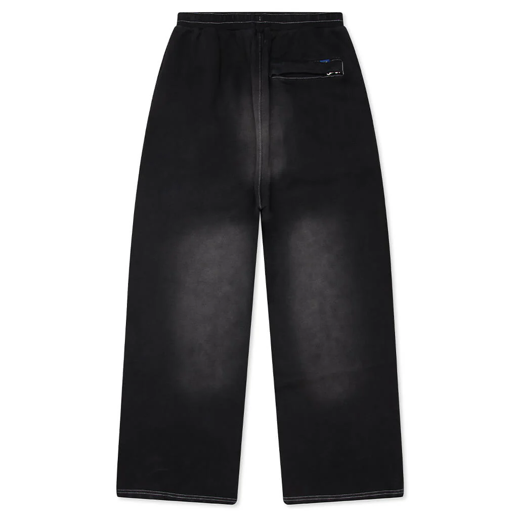 Collegiate Open Hem Sweatpant - Black - Image 2