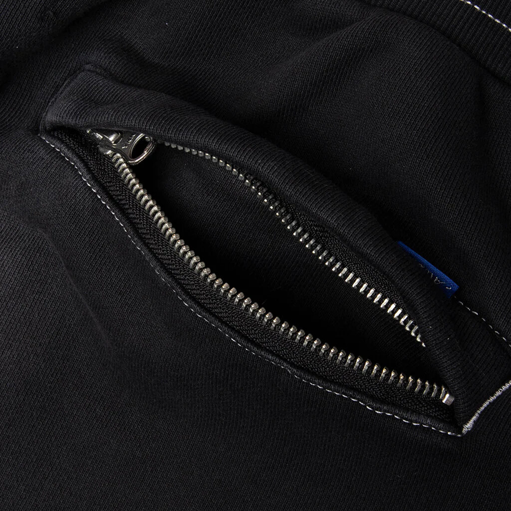 Collegiate Open Hem Sweatpant - Black - Image 5