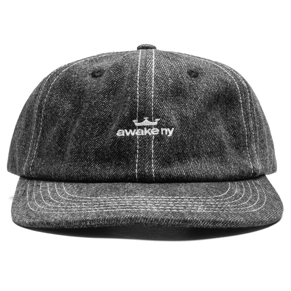 Crown Logo Denim Hat - Black