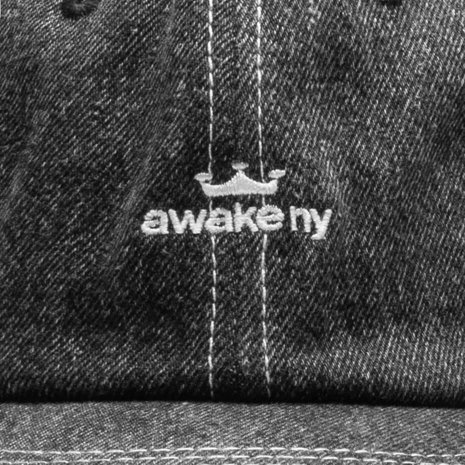 Crown Logo Denim Hat - Black - Image 2