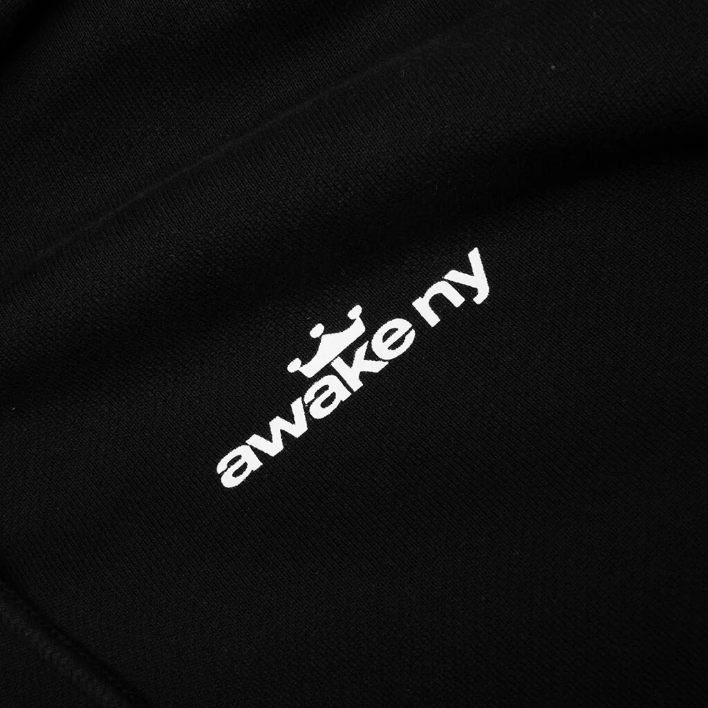 Crown Logo Full-Zip Hoodie - Black - Image 3