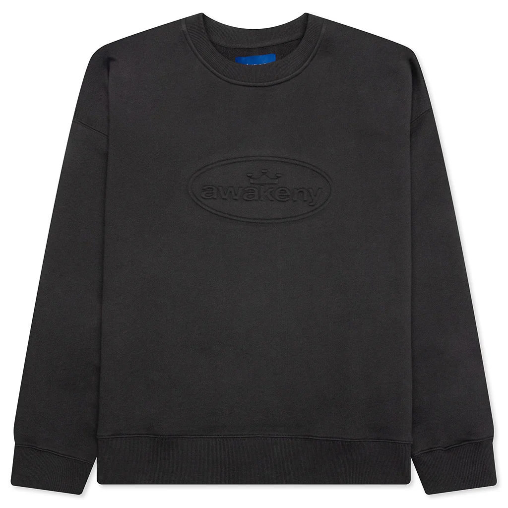 Debossed Crewneck - Black
