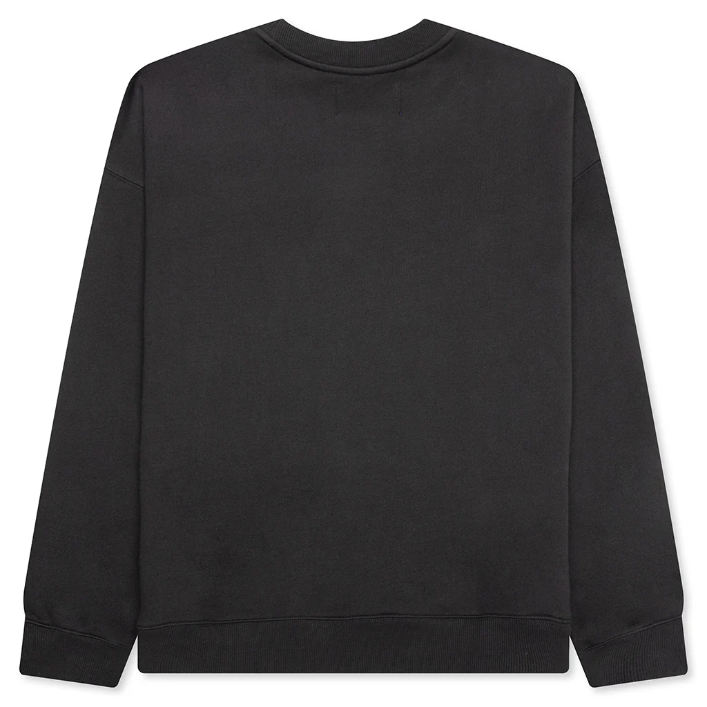 Debossed Crewneck - Black - Image 2