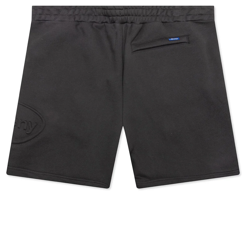 Debossed Sweatshorts - Black - Image 2