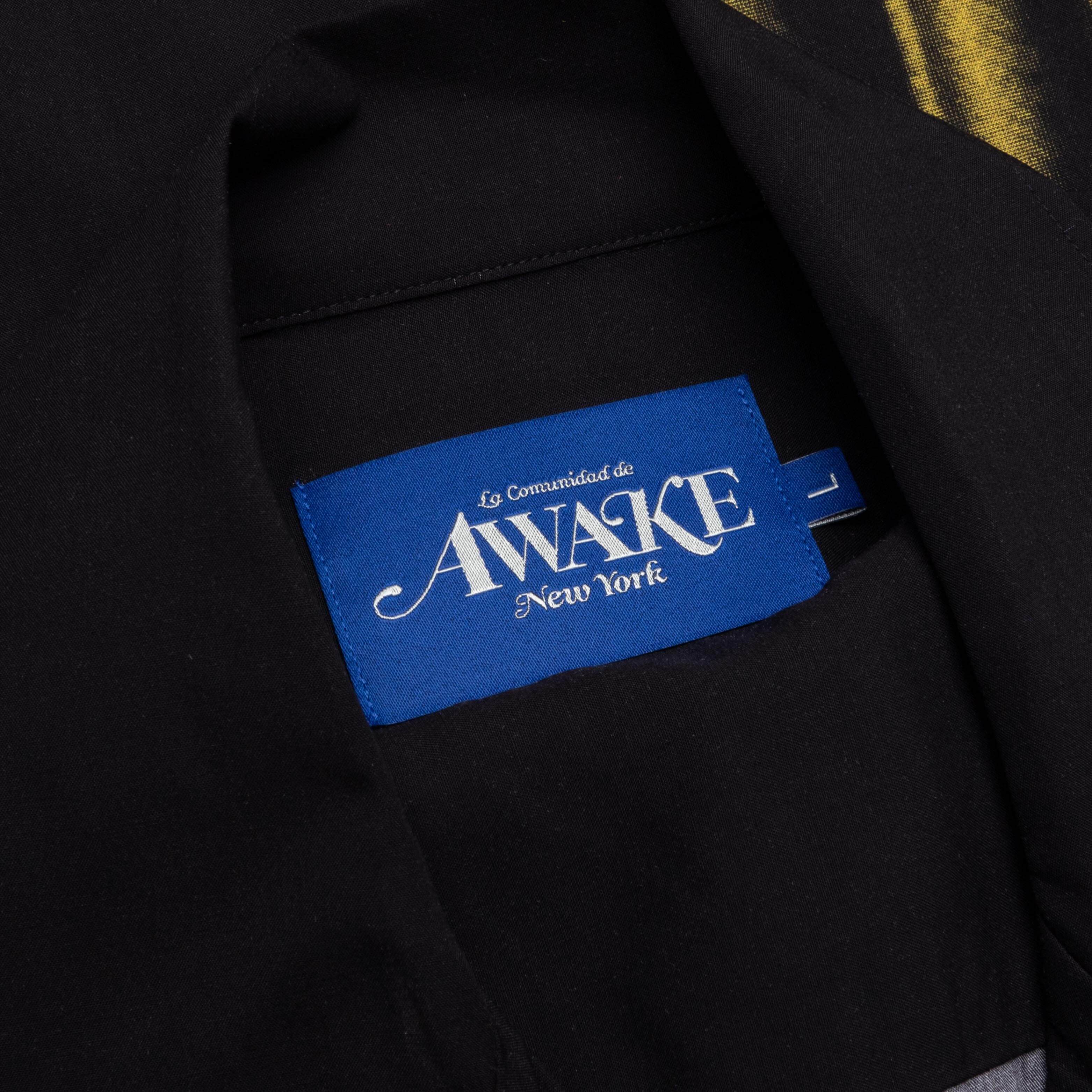 Dice Printed Rayon Camp Shirt - Black - Image 3