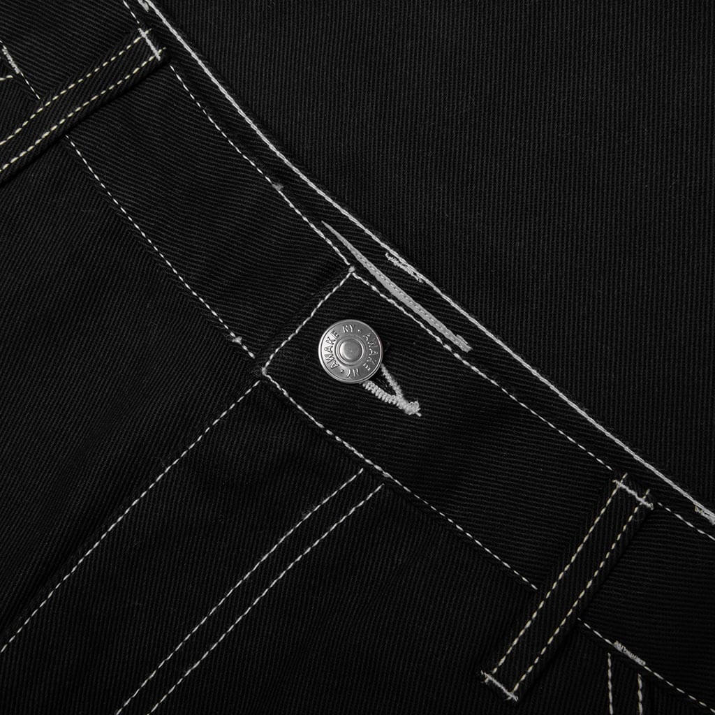 Double Knee Jort - Black - Image 3
