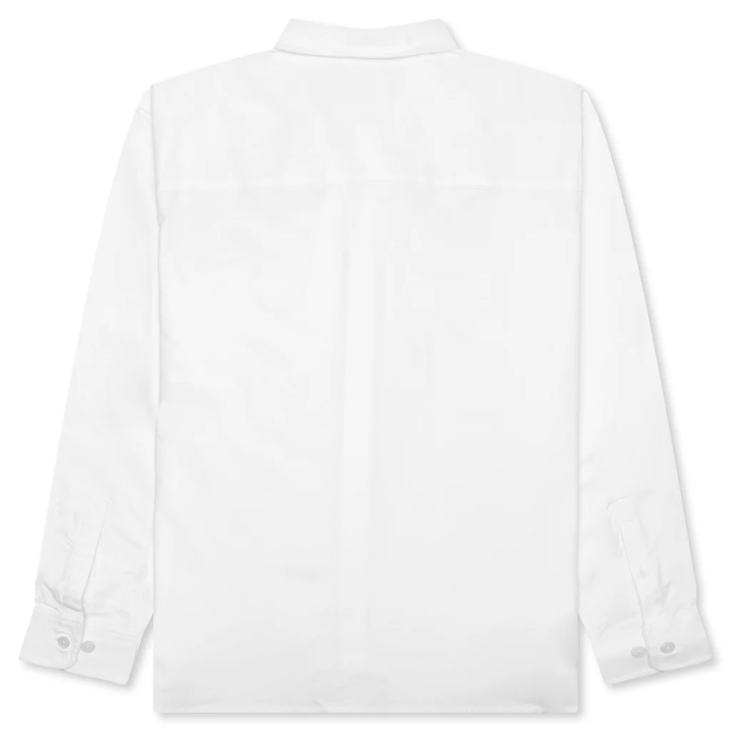 Embroidered Oxford Shirt - White - Image 2