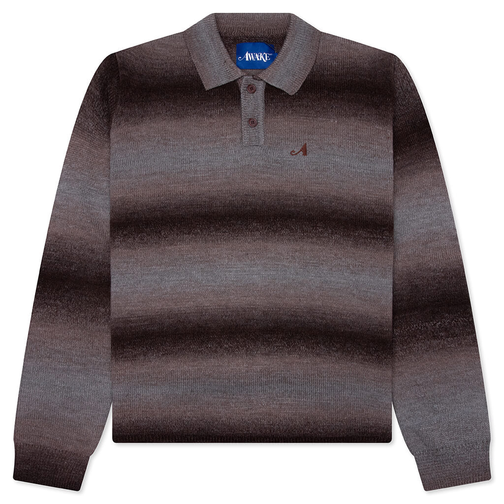 Knit Polo - Brown