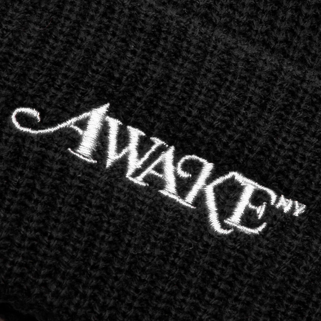 Loose Gauge Knit Beanie - Black - Image 2