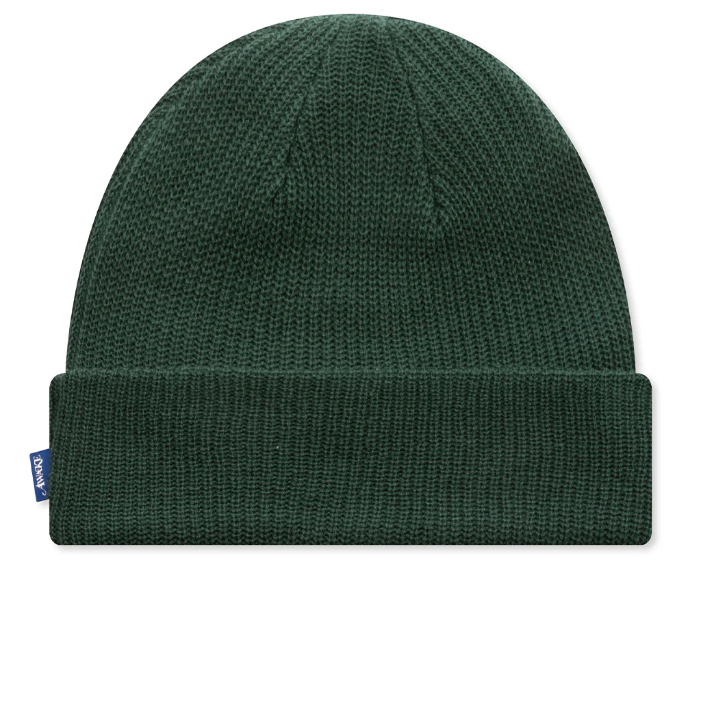 Loose Gauge Knit Beanie - Forest Green - Image 3
