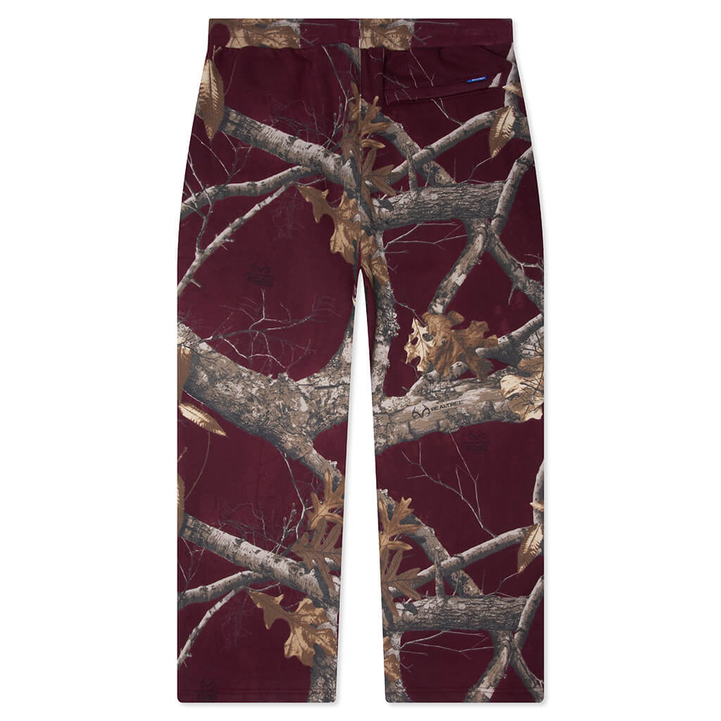 New York Arch Open Hem Sweatpants - Merlot - Image 2