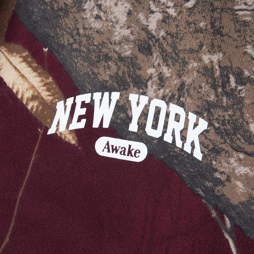 New York Arch Open Hem Sweatpants - Merlot - Image 3