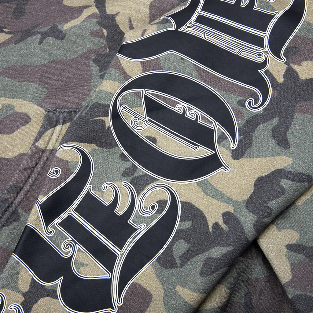 Old English Hoodie - Camo - Image 5