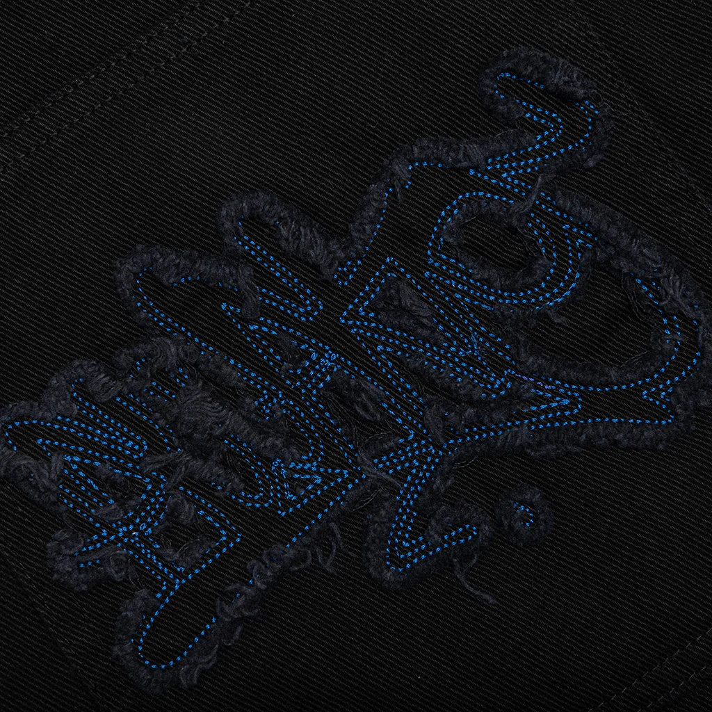 Frayed Script Painter Shorts - Black - Image 4