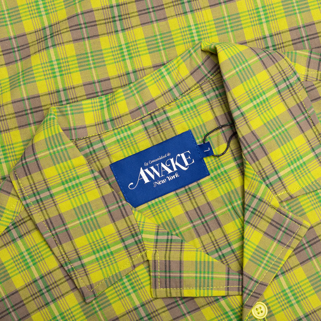 Printed Camp Collar Shirt - Green - Image 3