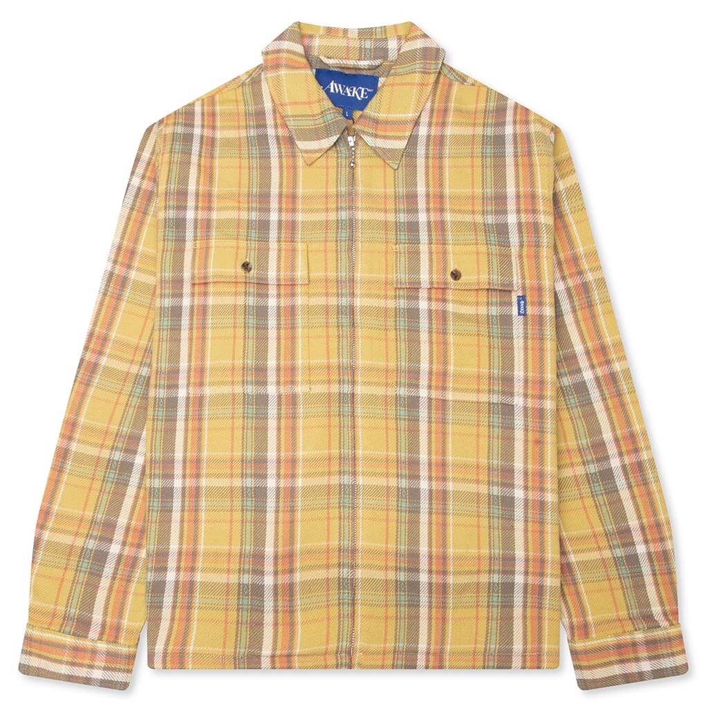 Rivington Zip Flannel - Yellow