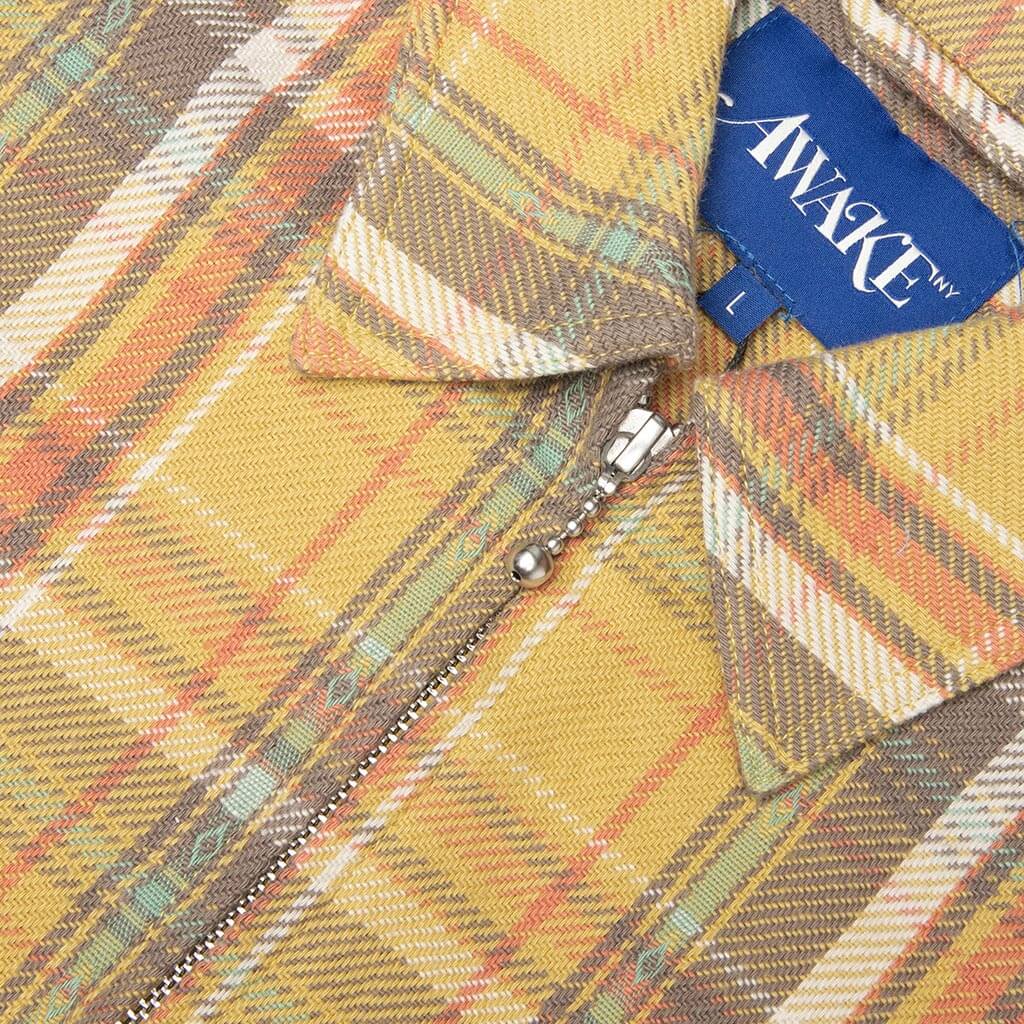 Rivington Zip Flannel - Yellow - Image 3
