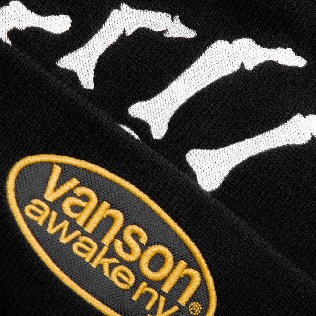 Vanson Bones Beanie - Black - Image 2