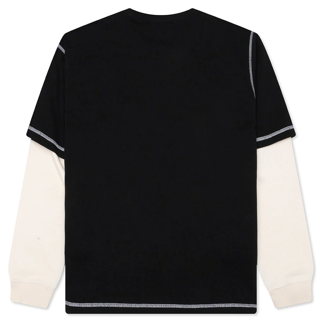 Waffle L/S Shirt - Black - Image 2