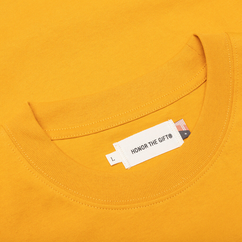 B-Summer Embroidery Box Tee - Yellow - Image 3