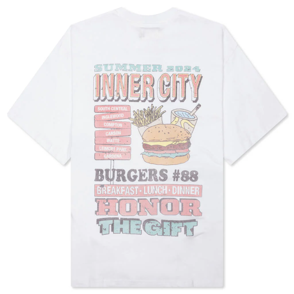 B-Summer HTG Burger Short Sleeve Tee - White - Image 2