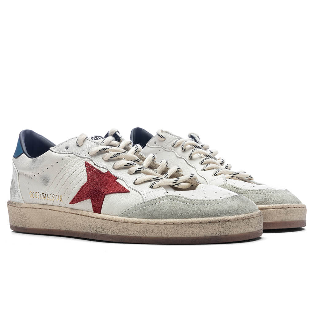 Ball Star Nappa Upper Suede Star - White/Red/Ice - Image 2
