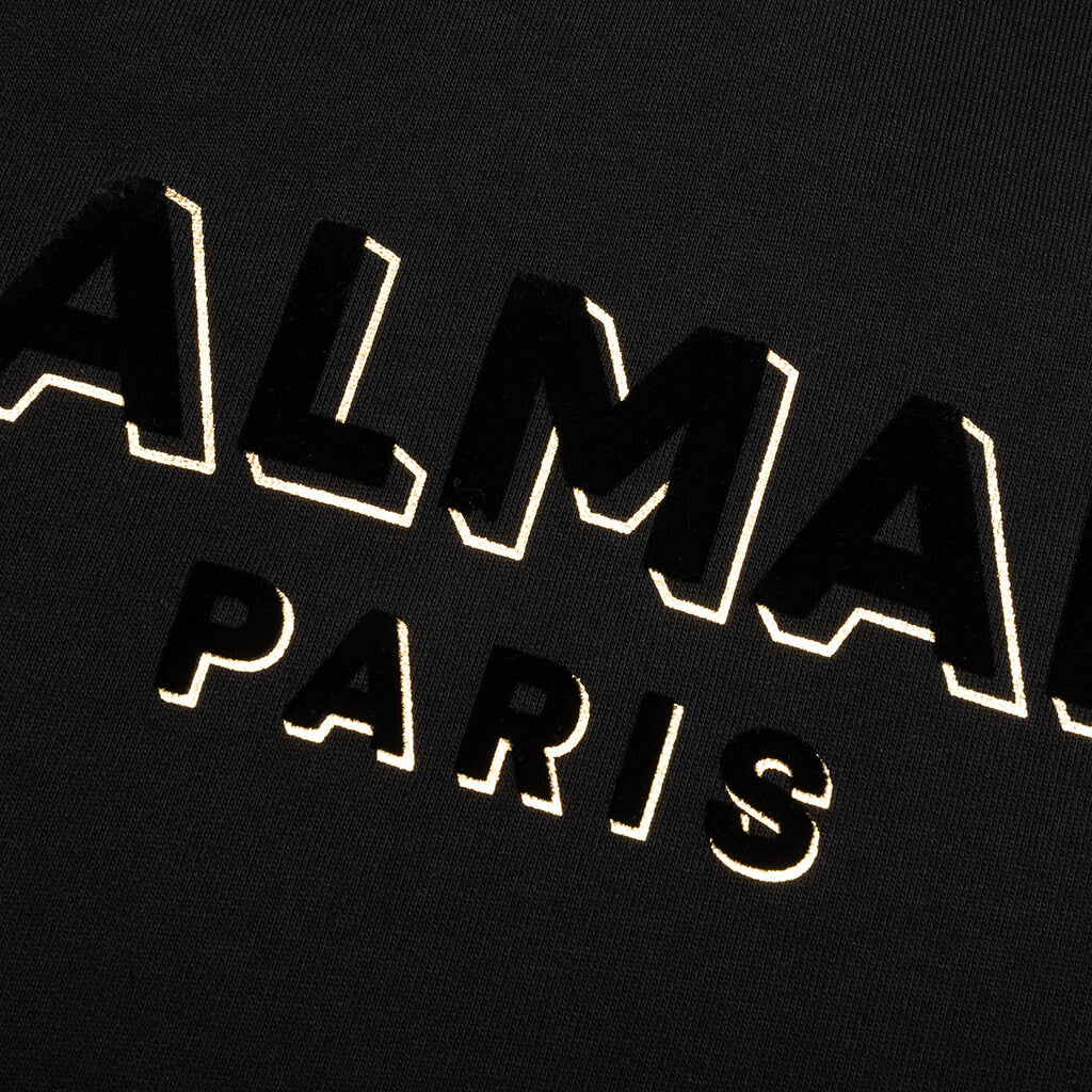 Flock & Foil Sweatshirt - Black/Gold - Image 3