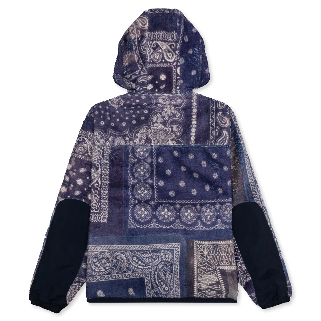 Bandana Pattern Fleece Jacket - Navy - Image 2