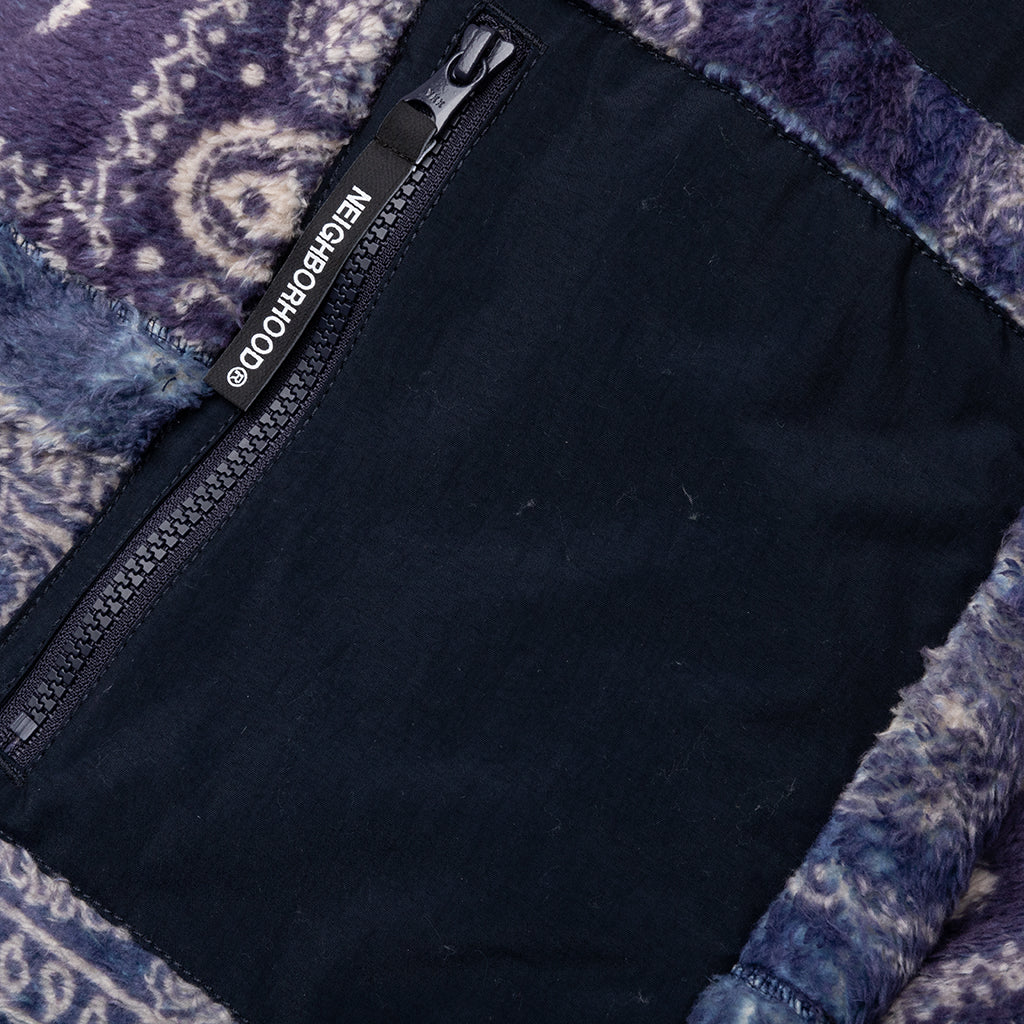Bandana Pattern Fleece Pants - Navy - Image 4
