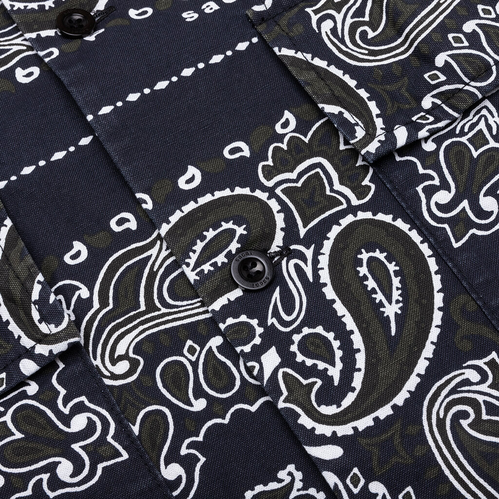 Bandana Print Shirt - Navy - Image 4