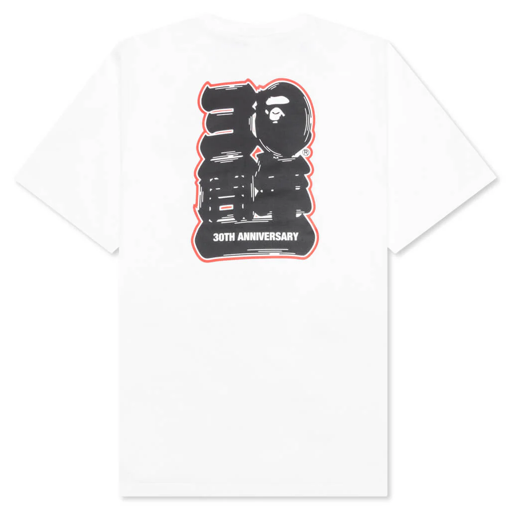 Bape 30th Anniversary Ape Head Tee - White/Red - Image 2