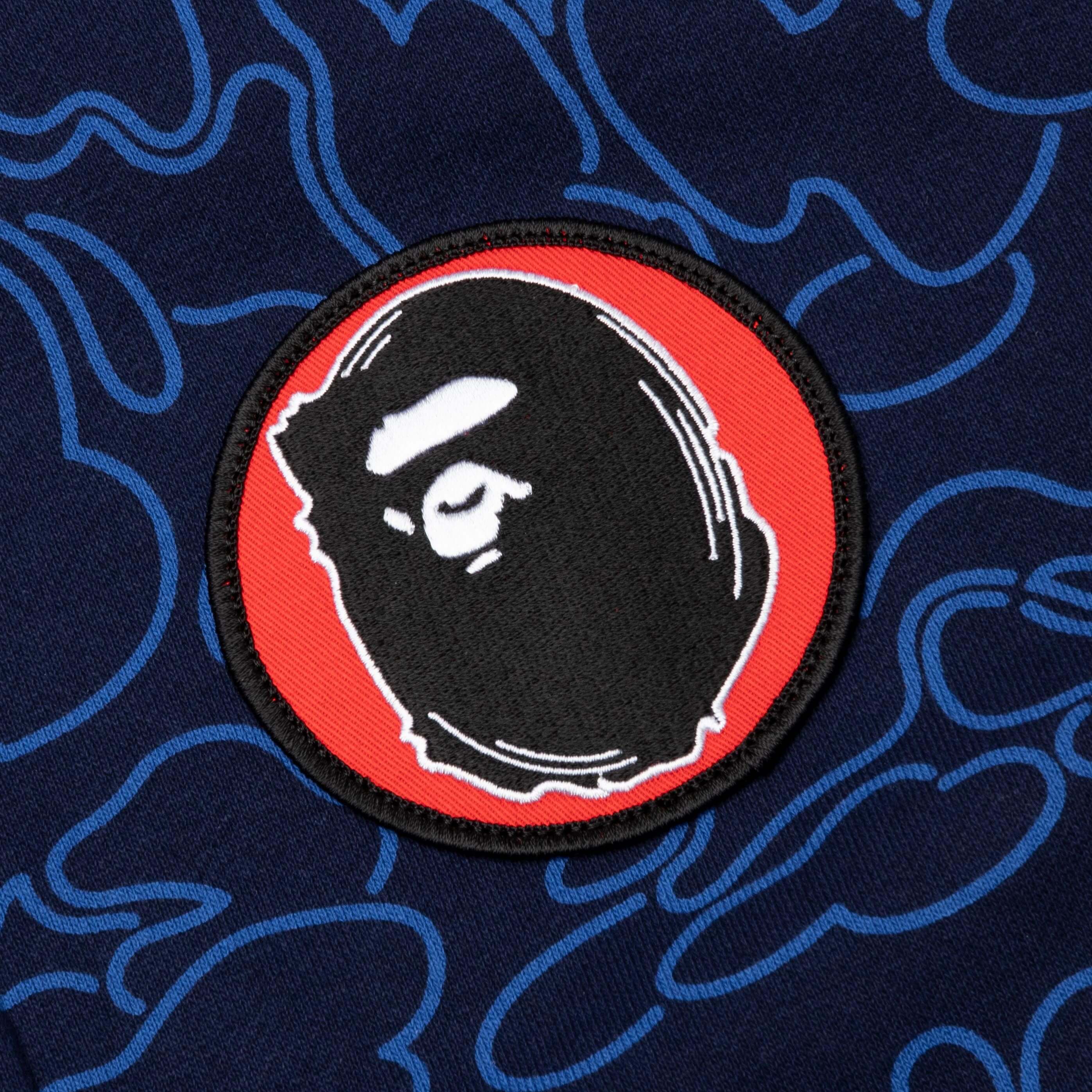 Bape 30th Anniversary Line Camo Shark Full Zip Hoodie - Navy - Image 4