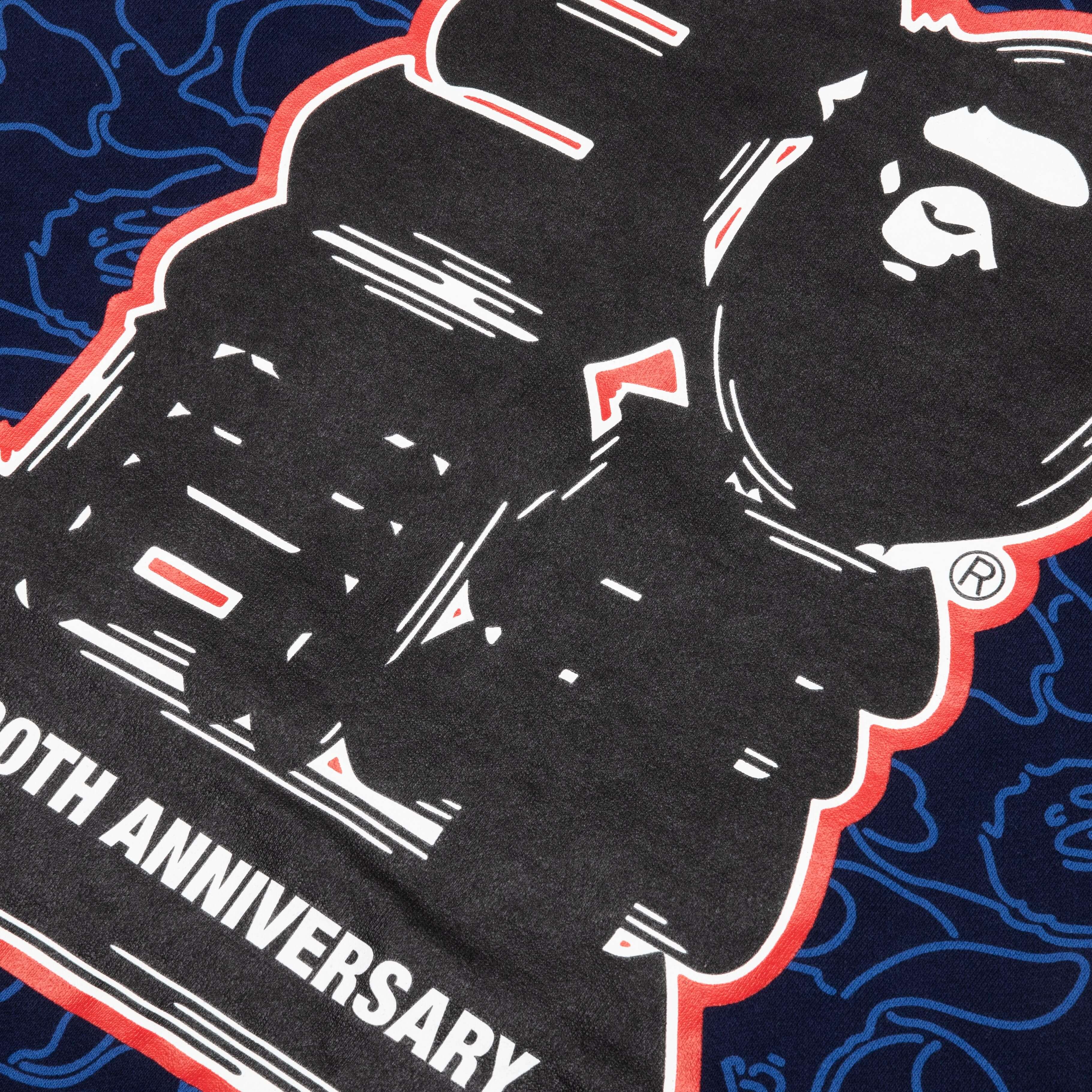 Bape 30th Anniversary Line Camo Shark Full Zip Hoodie - Navy - Image 5
