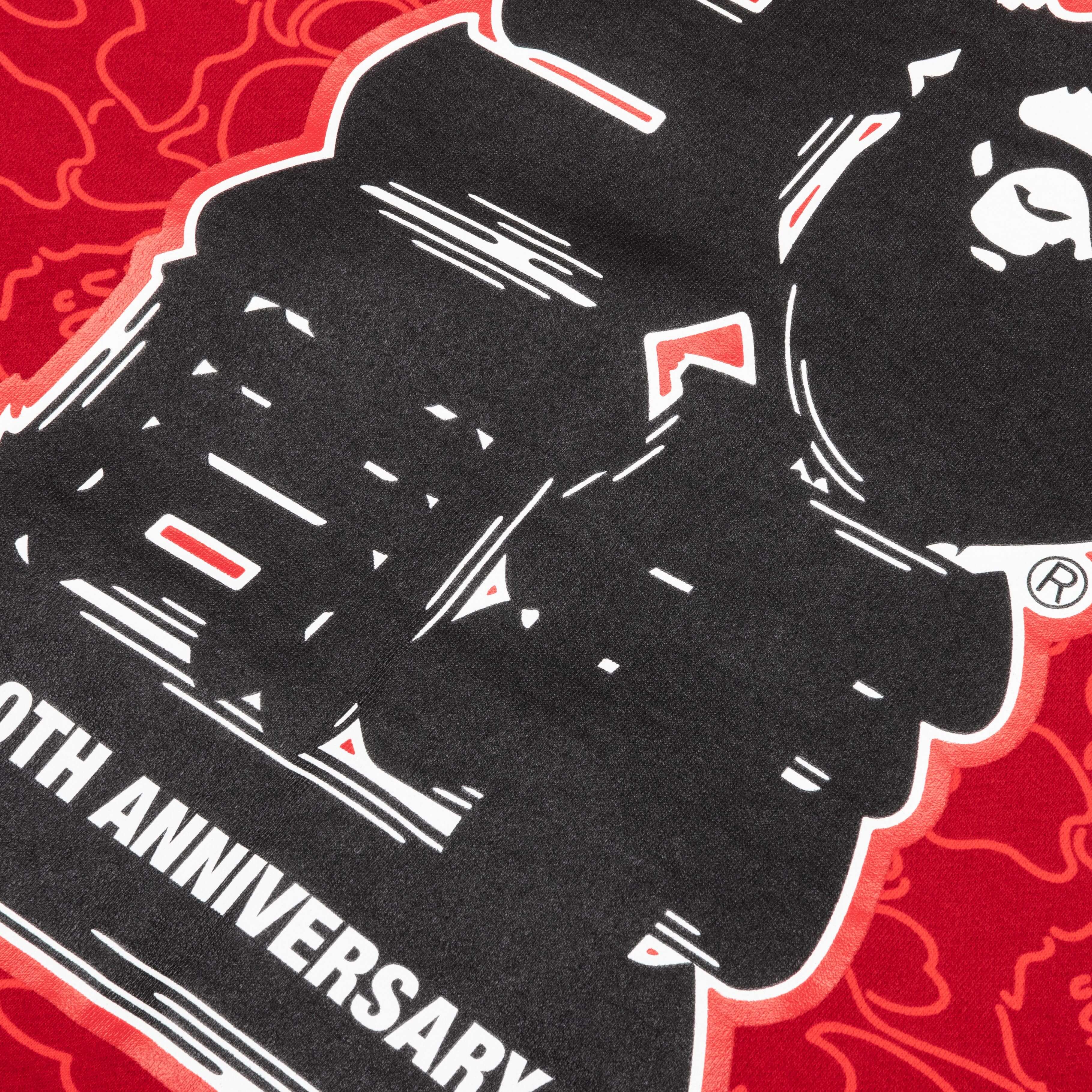 Bape 30th Anniversary Line Camo Shark Full Zip Hoodie - Red - Image 8