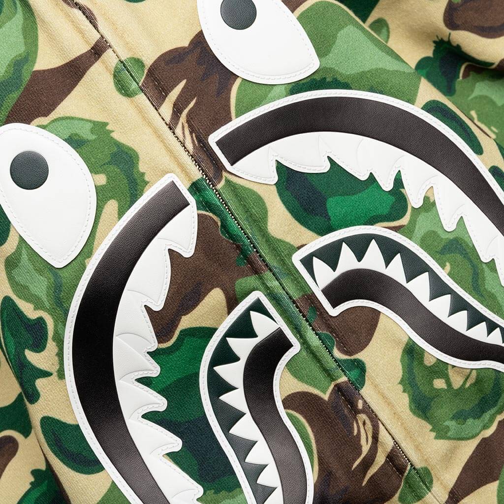 Bape Art Camo Shark Hoodie - Green - Image 4