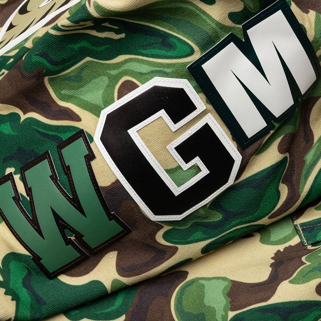 Bape Art Camo Shark Hoodie - Green - Image 5
