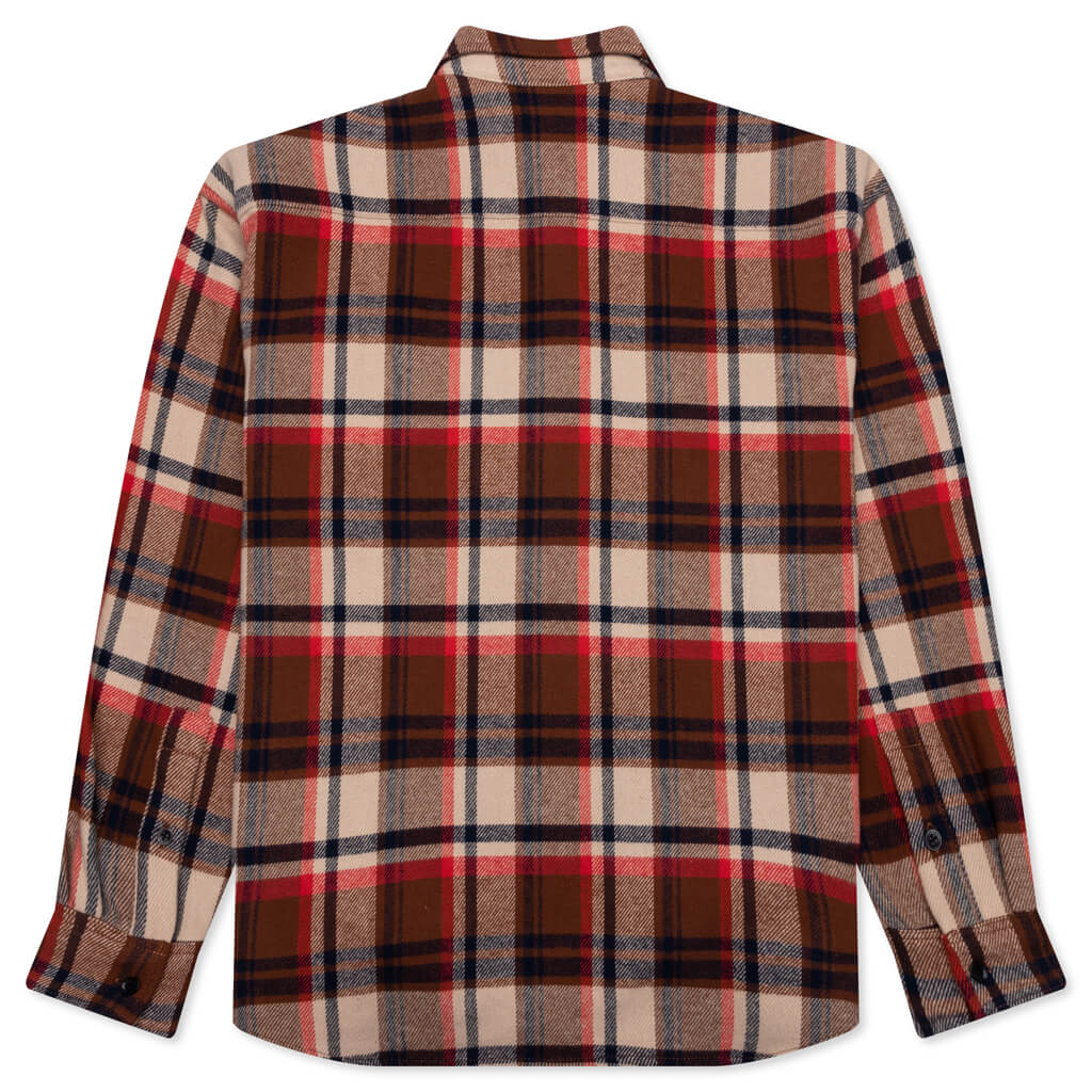 Bape Check Ape Head One Point Flannel Shirt - Red - Image 2